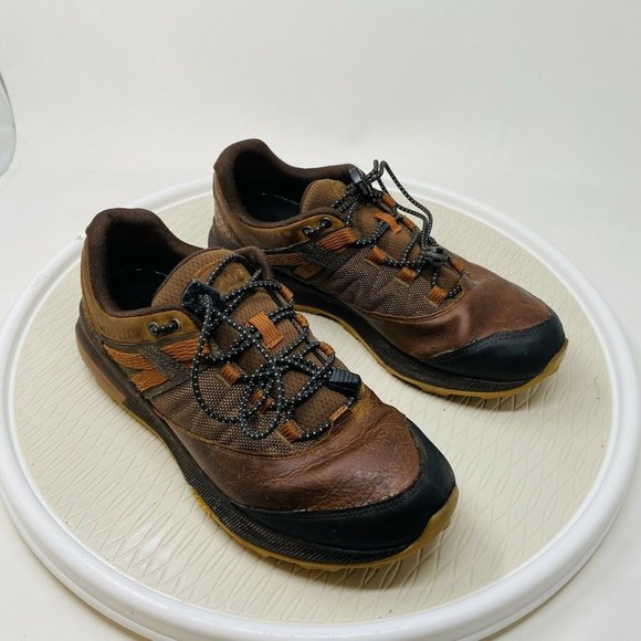 Merrell Other - Merrell Zion Gtx Mens Walking Shoes Size 9 Brown Hiking Vibram Soles Lea…